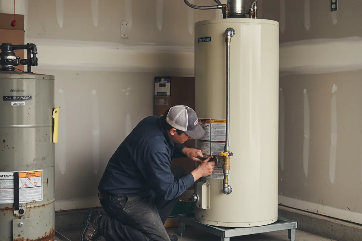 Water heater and shutoff valve replacement in Lorton